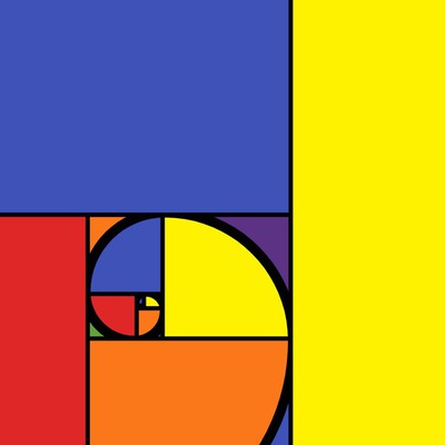 Fibonacci und Farbe in Kontrast von Sarah Li Alexander